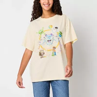 Juniors Disney Pixar Boyfriend Tee Womens Crew Neck Short Sleeve Graphic T-Shirt