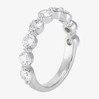 (H-I / Si1-Si2) 9-Stone 3MM 1 5/8 CT. T.W. Lab Grown White Diamond 14K White Gold Anniversary Wedding Band