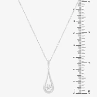 Womens Diamond Accent Natural Diamond Sterling Silver Pendant Necklace