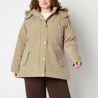 Gallery Womens Plus Removable Hood Heavyweight Anorak