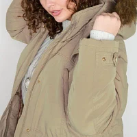 Gallery Womens Plus Removable Hood Heavyweight Anorak