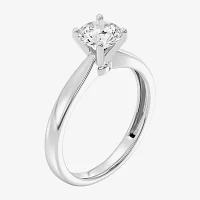 (G / SI2) Womens 1 CT. Lab-Grown White Diamond 14K Gold Round Solitaire Engagement Ring