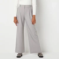 by&by Womens Fitted Wide Leg-Juniors Suit Pants