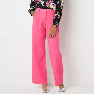 by&by Womens Fitted Wide Leg-Juniors Suit Pants