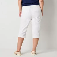 St. John's Bay Secretly Slender Womens Mid Rise Plus Capri Pant