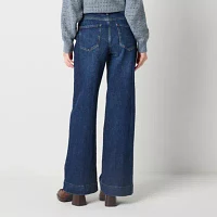 a.n.a Womens High Rise Wide Leg Easy-on + Easy-off Jean