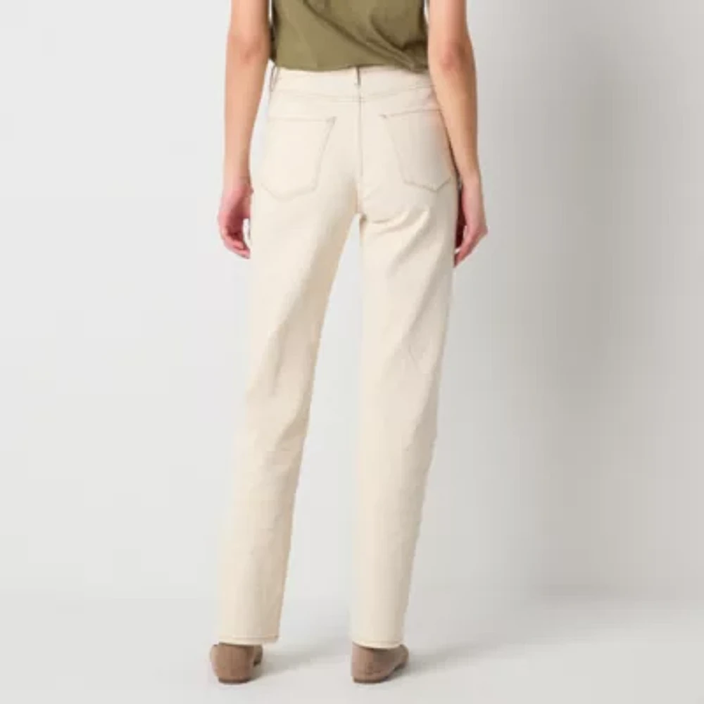 a.n.a Womens High Rise Straight Leg Jean