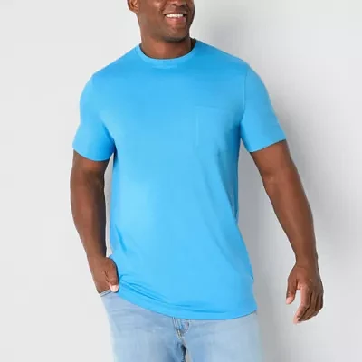 St. John's Bay Super Soft Big and Tall Mens Crew Neck Short Sleeve Pocket T-Shirt