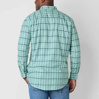 St. John's Bay Performance Oxford Big and Tall Mens Classic Fit Long Sleeve Button-Down Shirt