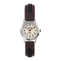 Timex® Expedition® Field Metal Womens Brown Leather Strap Watch T411819J