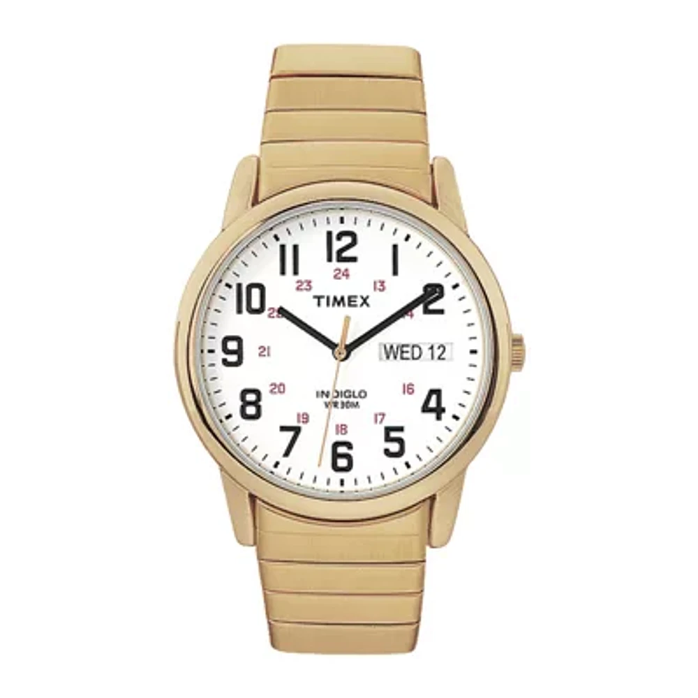 Timex® Easy Reader Mens Gold-Tone Stainless Steel Expansion Strap Watch T204719J