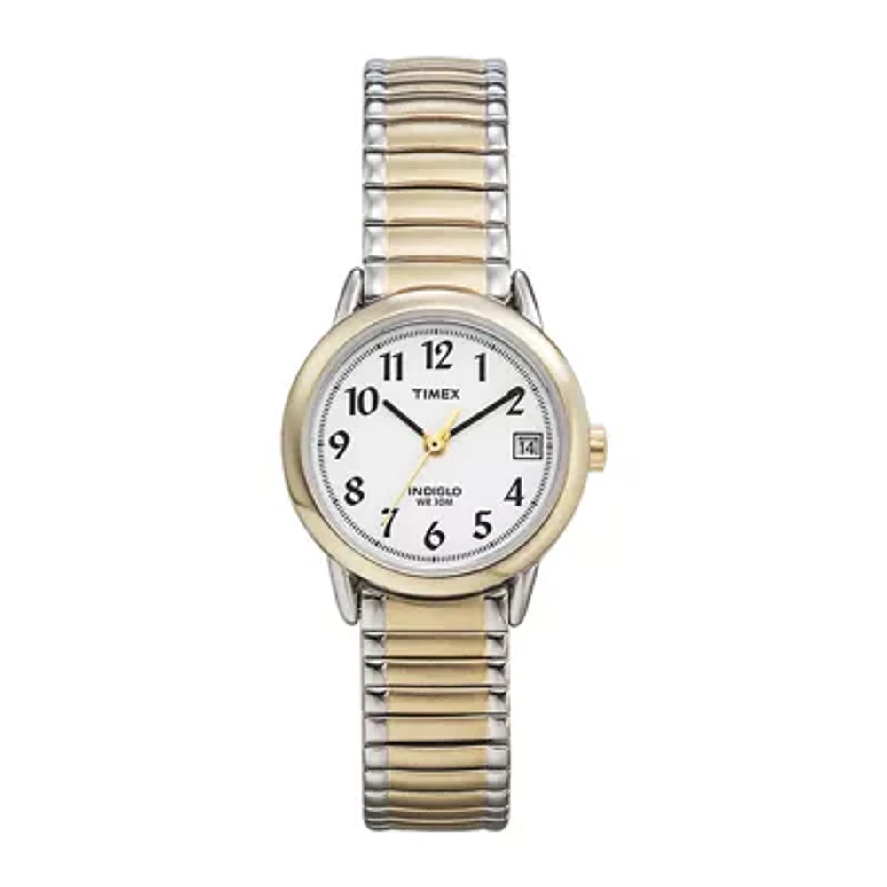 Timex® Easy Reader Womens Two-Tone Stainless Steel Expansion Bracelet Watch T2H4919J