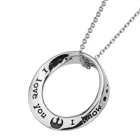 Star Wars® Stainless Steel Mobius Circle Pendant Necklace