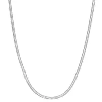 Sterling Silver Inch Semisolid Chain Necklace