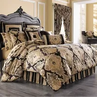 Queen Street Brooke 4-pc. Damask + Scroll Comforter Set