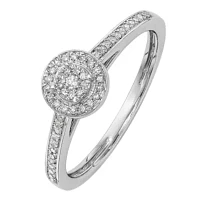 Womens 1/5 CT. Natural White Diamond 14K Gold Engagement Ring