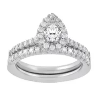 Womens 3/4 CT. T.W. Mined White Diamond 14K Gold Pear Bridal Set