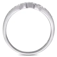 Womens 1/10 CT. T.W. Mined White Diamond 10K Gold Wedding Ring Enhancer