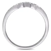 Womens 1/10 CT. T.W. Natural White Diamond 10K Gold Wedding Ring Enhancer