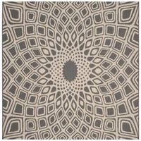 Safavieh Courtyard Collection Jacinth Geometric Indoor/Outdoor Square Area Rug