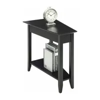 American Heritage Wedge End Table with Shelf