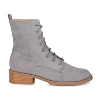 Journee Collection Womens Vienna Block Heel Combat Boots