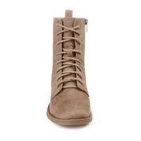 Journee Collection Womens Vienna Block Heel Combat Boots