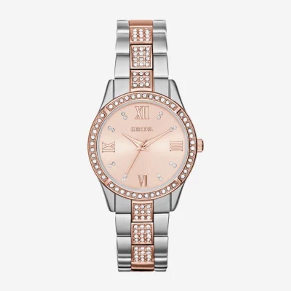 Womens Crystal-Accent Bracelet Watch