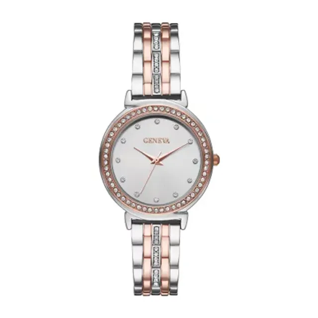 Geneva Ladies Womens Crystal Accent Two Tone Bracelet Watch Fmdjm278 |  Alexandria Mall