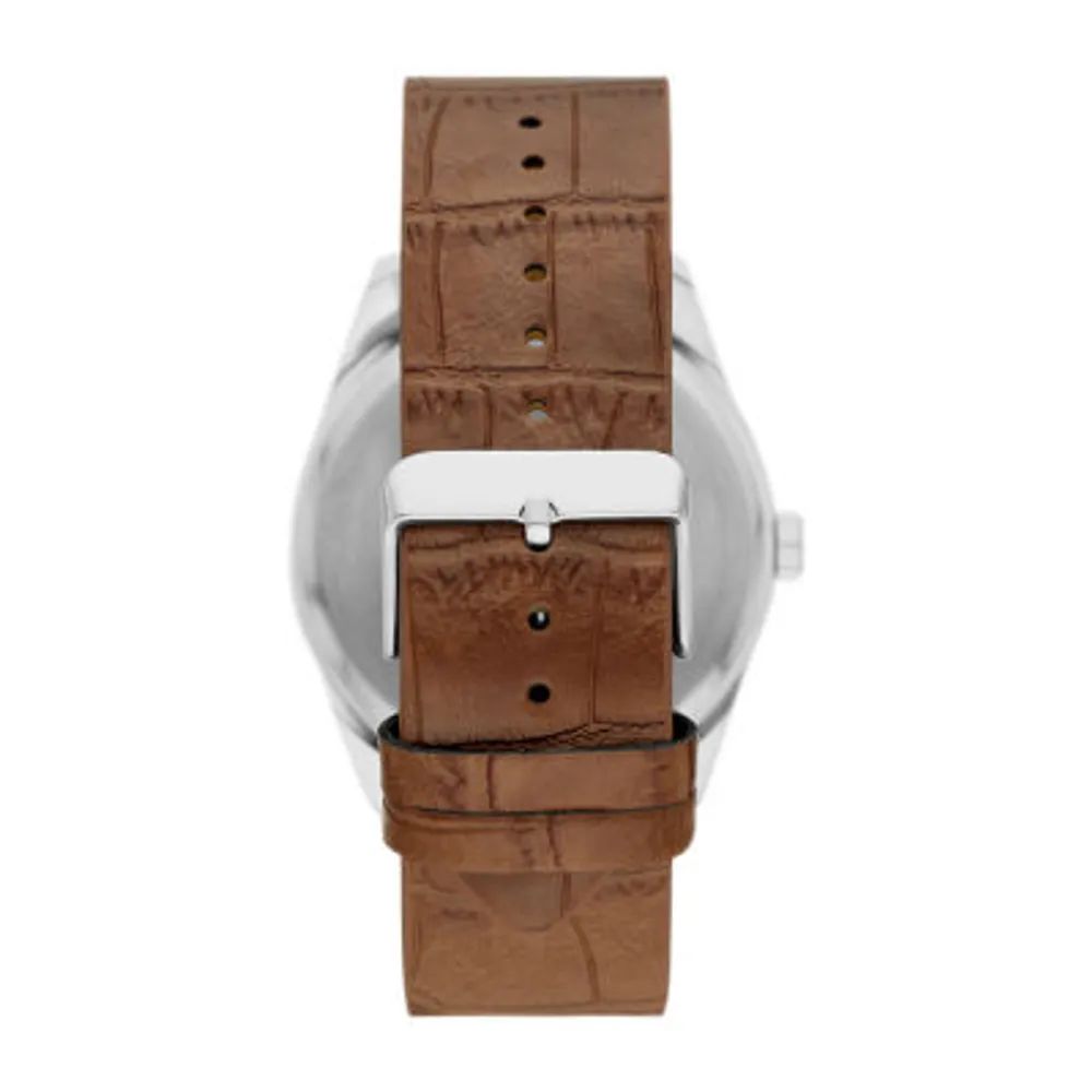 Opp Mens Brown Strap Watch Fmdjo226