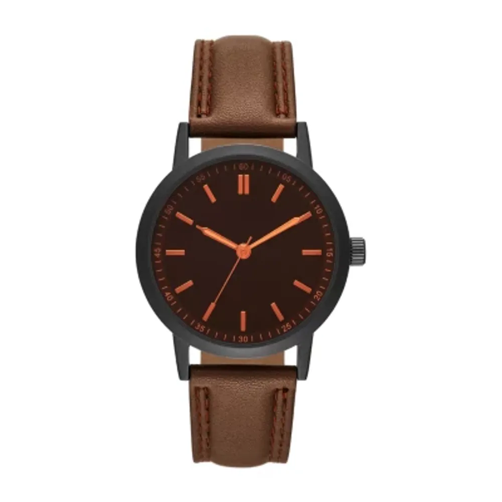 Mens Brown Strap Watch Fmdjo230