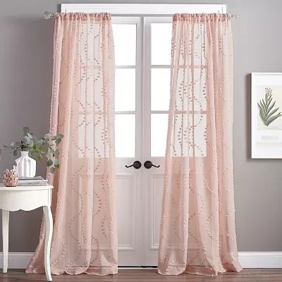 CHF Dixon Wave Rod Pocket Light-Filtering Single Curtain Panels