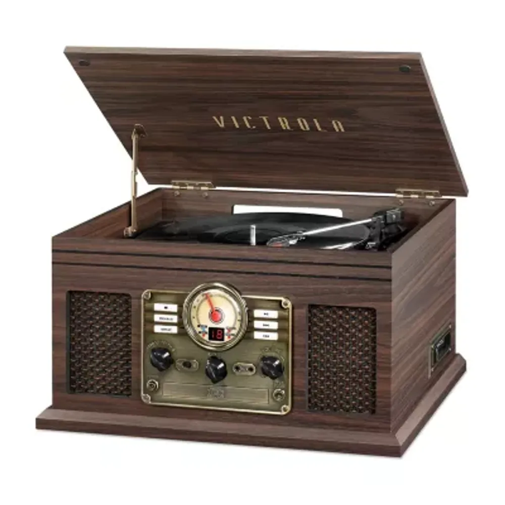 Victrola VTA-200B Wooden 6-In-1 Nostalgic Classic Turntable with Bluetooth