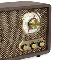 Victrola VRS-2800 Retro Wood Bluetooth AM/FM Radio with Rotary Dial