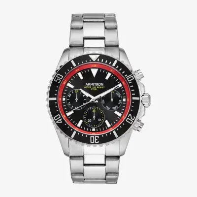 Armitron Mens Silver Tone Stainless Steel Bracelet Watch 20 5351brsv