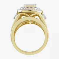 Womens CT. T.W. Natural White Diamond 10K Gold Engagement Ring