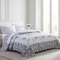 Beatrice Home Fashions Carnation Embroidered Bedspread