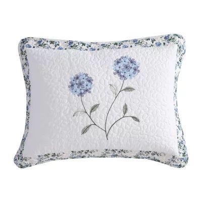 Beatrice Home Fashions Carnation Embroidered Pillow Sham