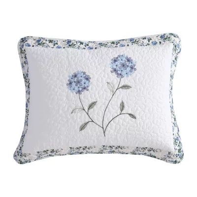 Beatrice Home Fashions Carnation Embroidered Pillow Shams