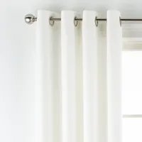 Linden Street Gwen Basketweave Light-Filtering Grommet Top Single Curtain Panel