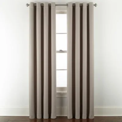 Linden Street Gwen Basketweave Grommet Top Light-Filtering Single Curtain Panels
