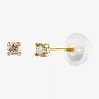 1/10 CT. T.W. Natural White Diamond 14K Gold 2.5mm Round Stud Earrings