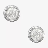 Diamond Accent Natural White Diamond 14K White Gold 2mm Round Stud Earrings