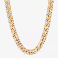 Made in Italy 14K Gold 22 Inch Solid Curb Chain Necklace