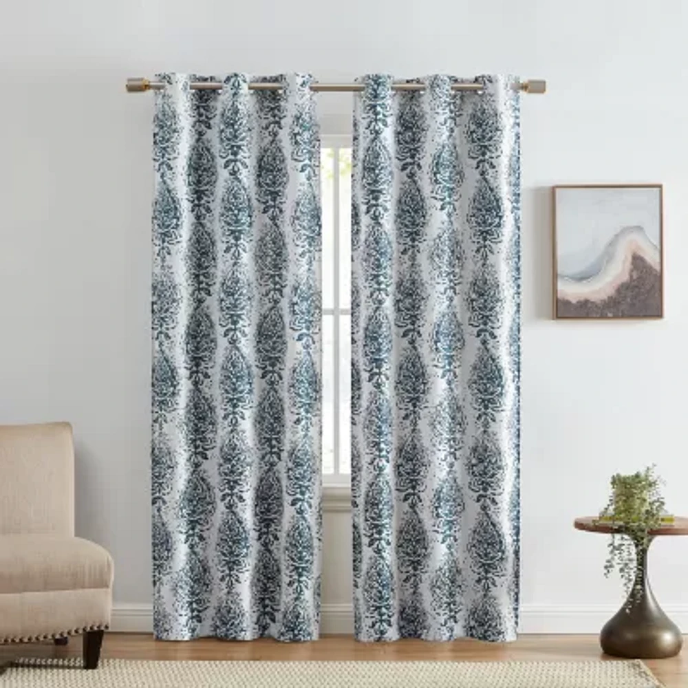 Elrene Home Fashions Raja Energy Saving Blackout Grommet Top Set of 2 Curtain Panel