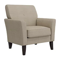 Alex Transitional Flared Arm Accent Chair Velour