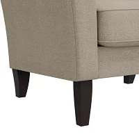 Alex Transitional Flared Arm Accent Chair Velour