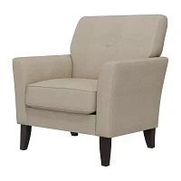 Alex Transitional Flared Arm Accent Chair Velour