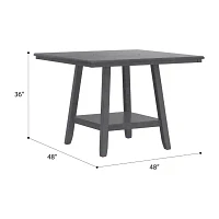 Bilbao Square Wood-Top Dining Table