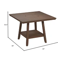 Bilbao Square Wood-Top Dining Table